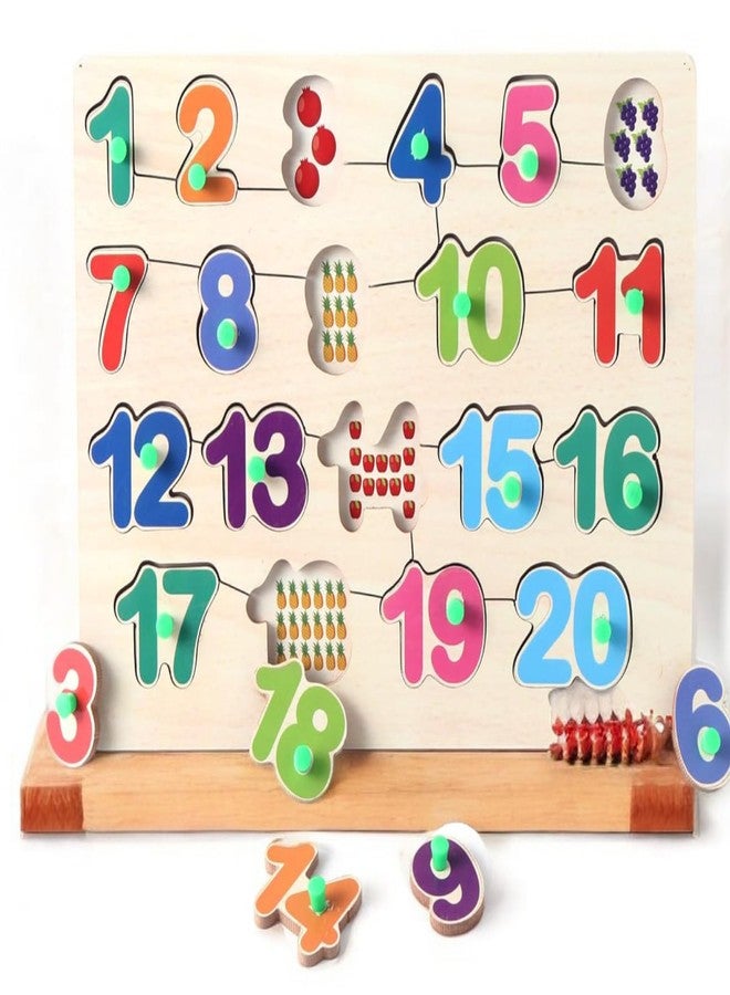 Stylbase Educational Toys Wooden Blocks Puzzle Kids Game | Interactive Learning Kids Toys for 2 - 5 Years Boy & Girls Toy Ideal for Birthday Gift (Alphabate & Numbers) - Image 3